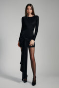 Cassidy Tie Front Dress - Black