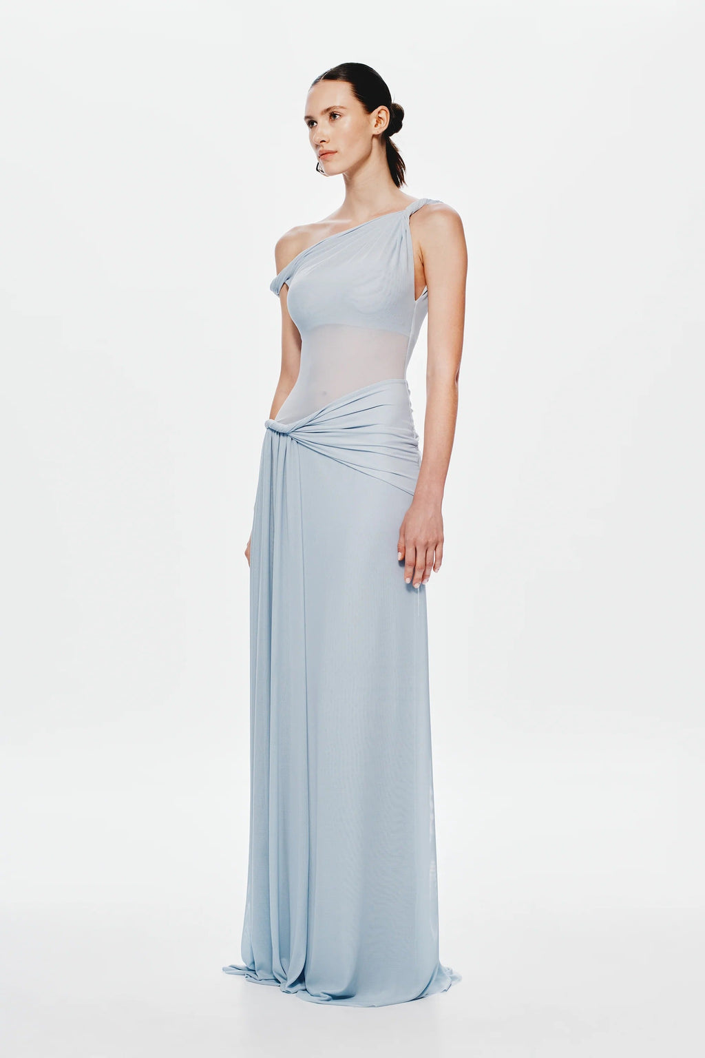 Misha Sisal Mesh Maxi Dress - Dove